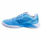 Chaussures padel Babolat Juan Lebron Jet Premura 2 bleu Cian blanc — vue de profil 2