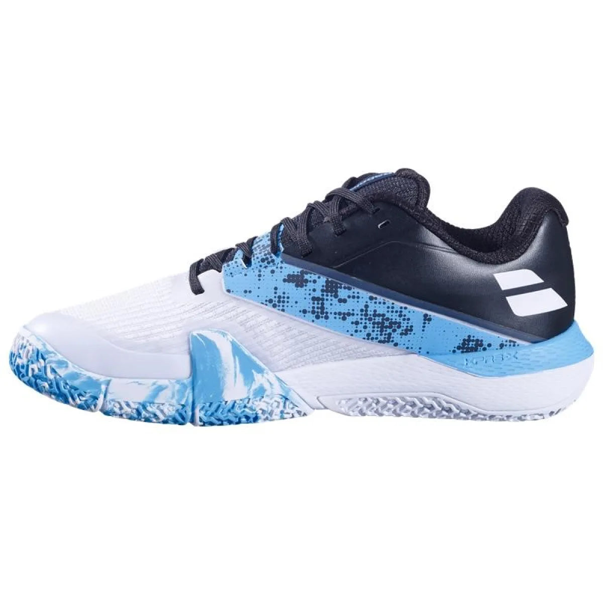 Chaussures padel Babolat Movea 2 blanc bleu Cian — vue de profil 2