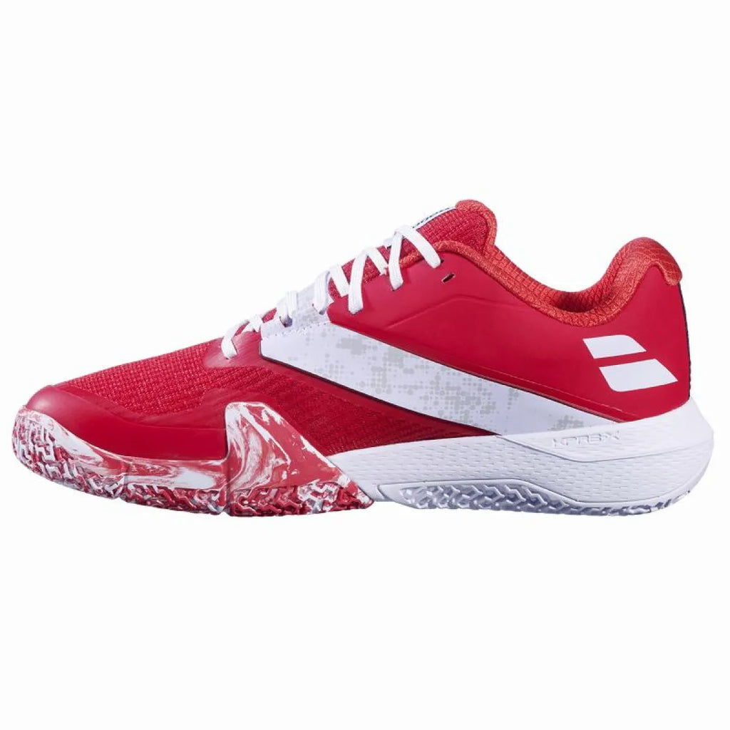 Chaussures padel Babolat Movea 2 rouge blanc — vue de profil 2