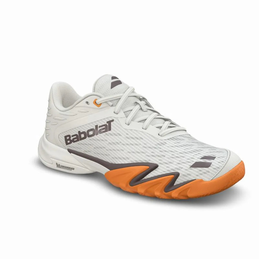 Chaussures padel Babolat Premura 3 Crema orange — vue de profil 2
