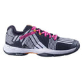 Chaussures padel Babolat Sensa blanc noir fuchsia Mujer — vue de face