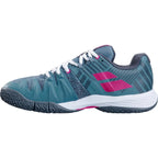 Chaussures padel Babolat Sensa bleu Atlantico blanc Mujer — vue de profil 2