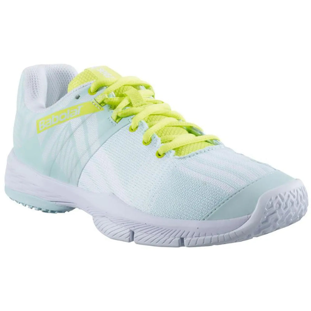 Chaussures padel Babolat Sensa bleu jaune Fluor Mujer — vue détail 1