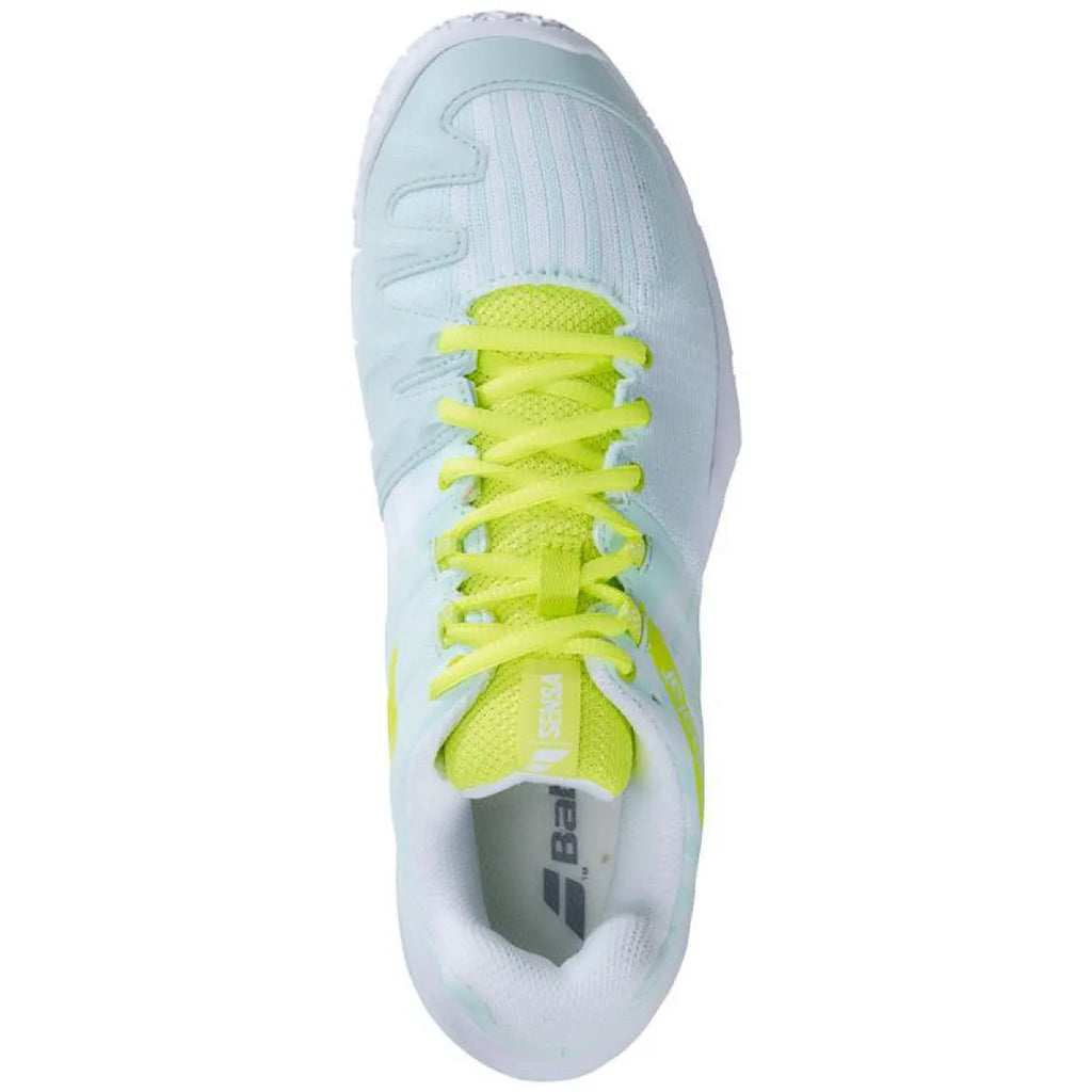 Chaussures padel Babolat Sensa bleu jaune Fluor Mujer — vue détail 2