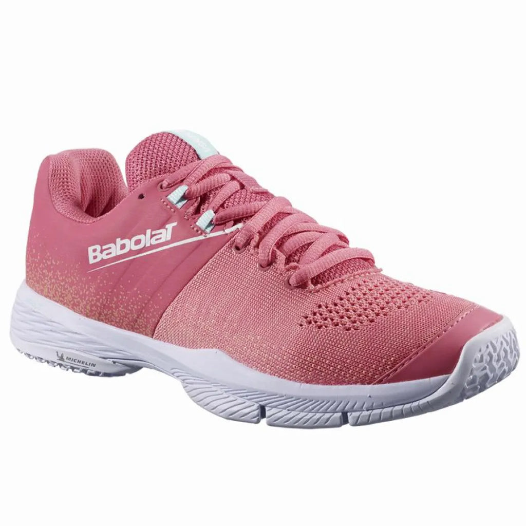 Chaussures de padel Babolat Sensa femme corail — vue de détail 2