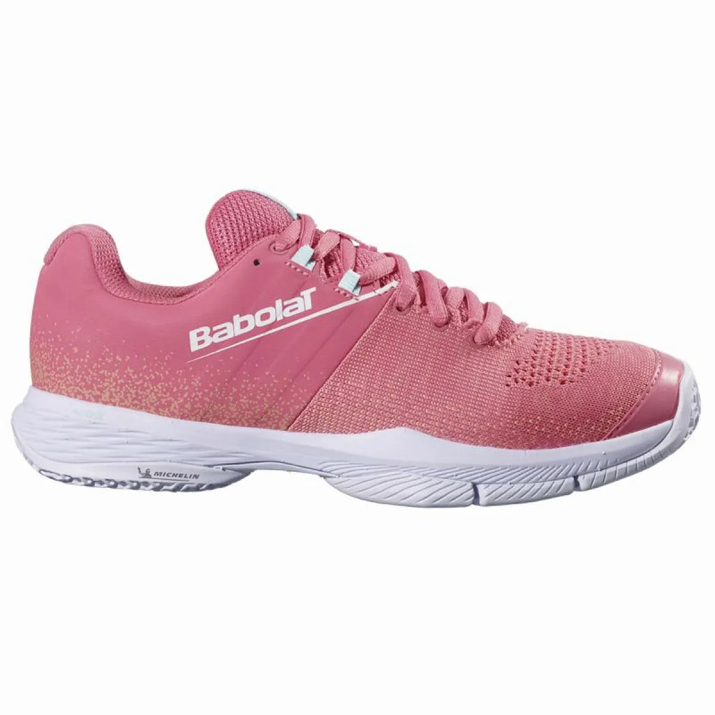 Chaussures de padel Babolat Sensa femme corail — vue de face