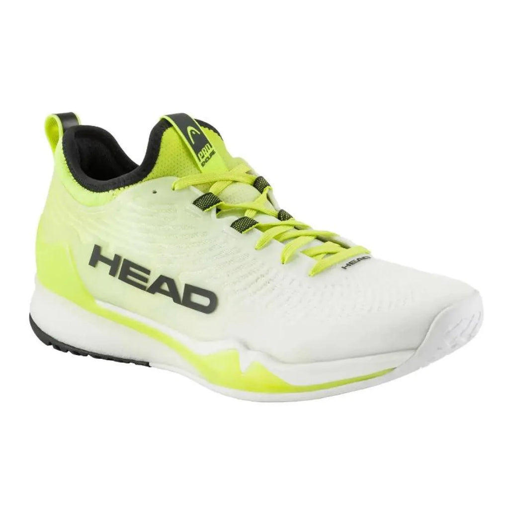 Chaussures padel Head Endure Pro jaune blanc — vue de face