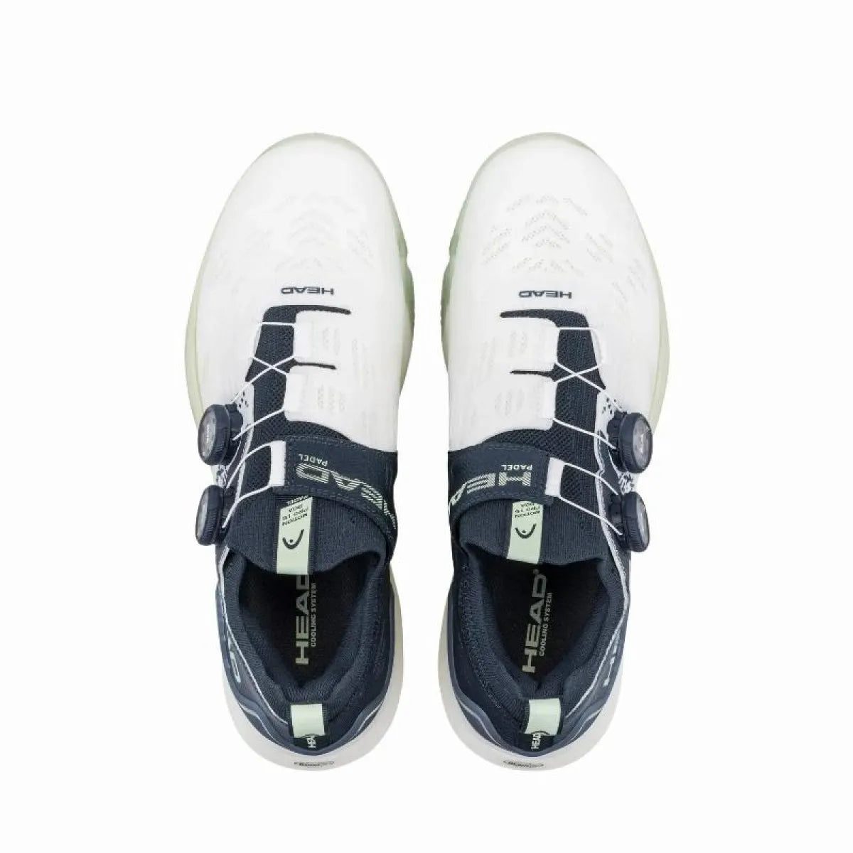 Chaussures padel Head Motion Pro BOA Padel blanc noir vert — vue détail 1