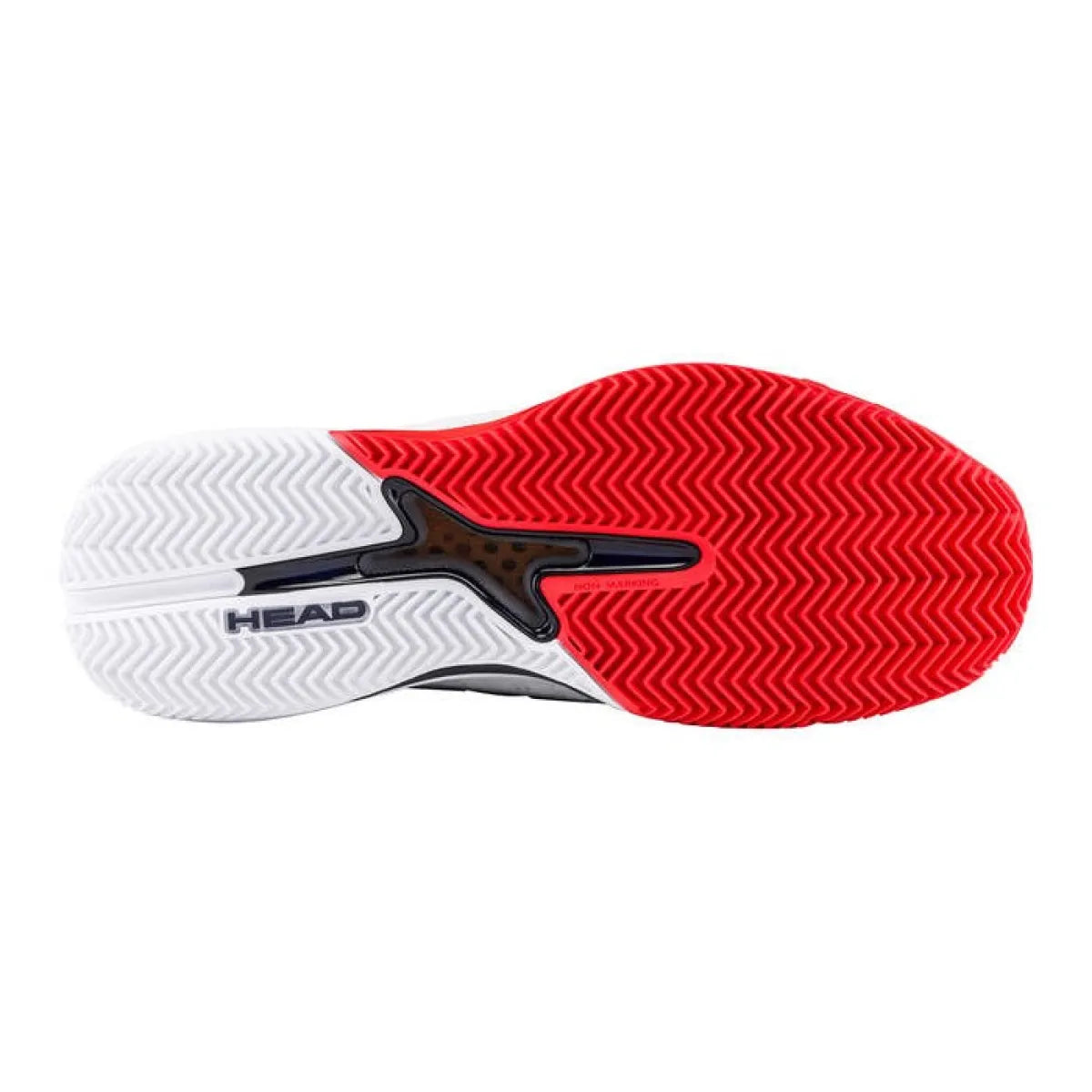 Chaussures padel Head Revolt Pro 5.0 Clay blanc marine homme — vue de profil