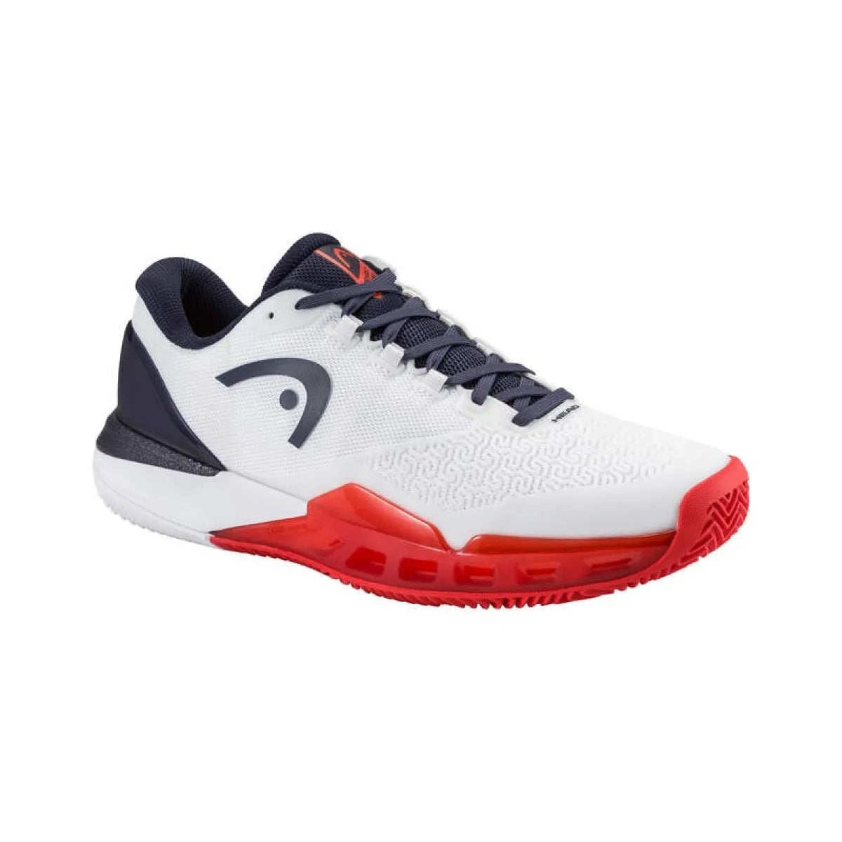 Chaussures padel Head Revolt Pro 5.0 Clay blanc marine homme — vue de face