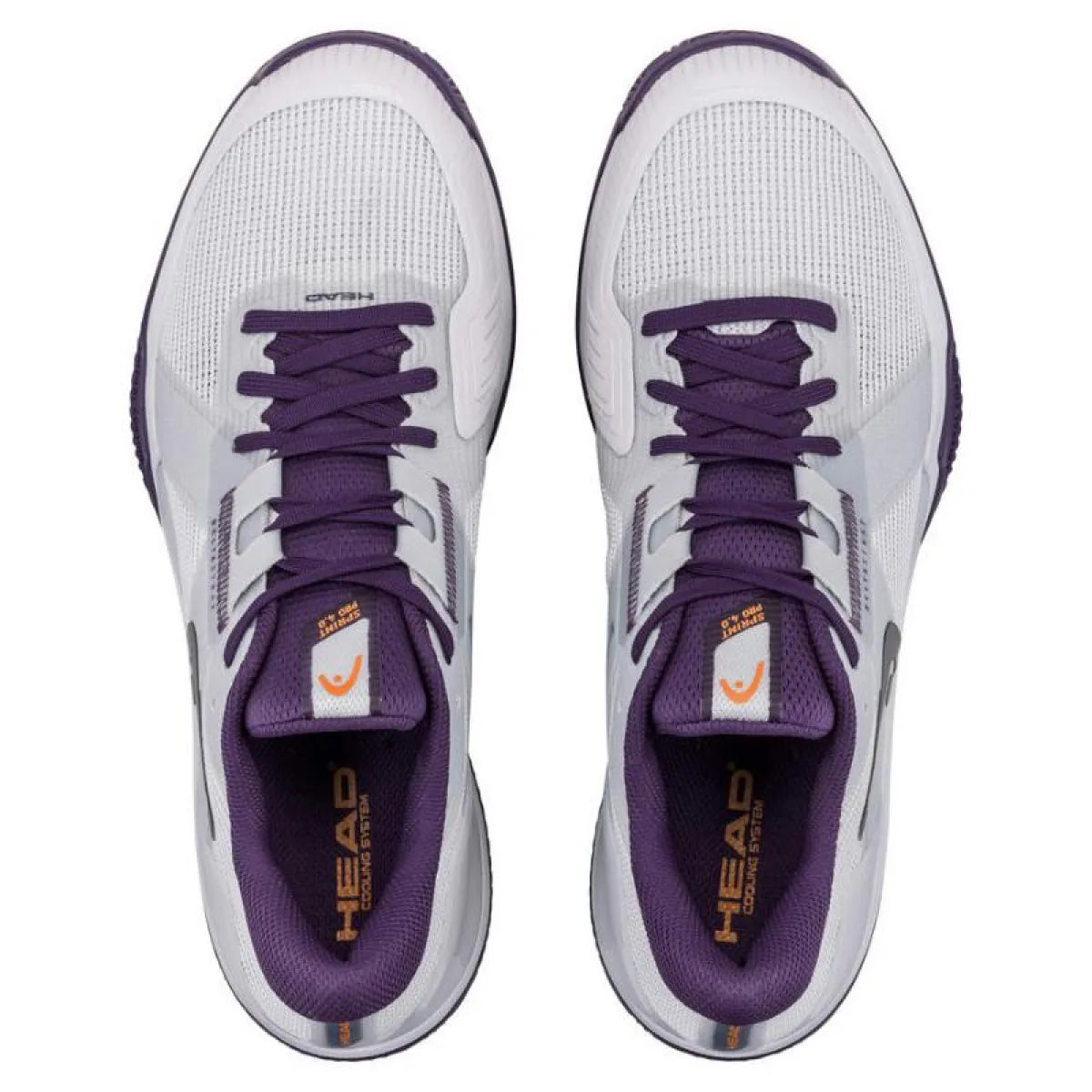 Chaussures padel Head Sprint Pro 4.0 Clay blanc argent — vue détail 1