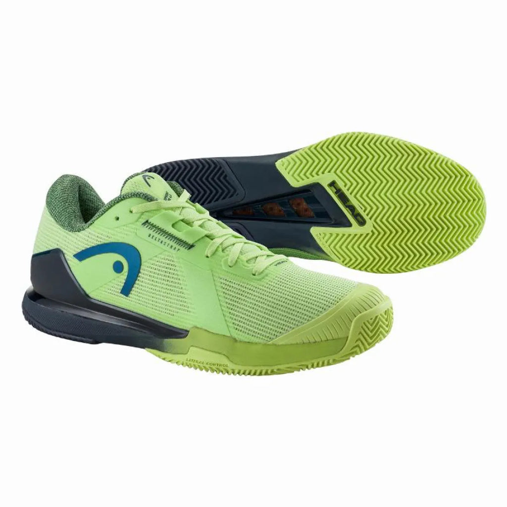 Chaussures padel Head Sprint Pro 4.0 Clay vert bleu marine — vue détail 1