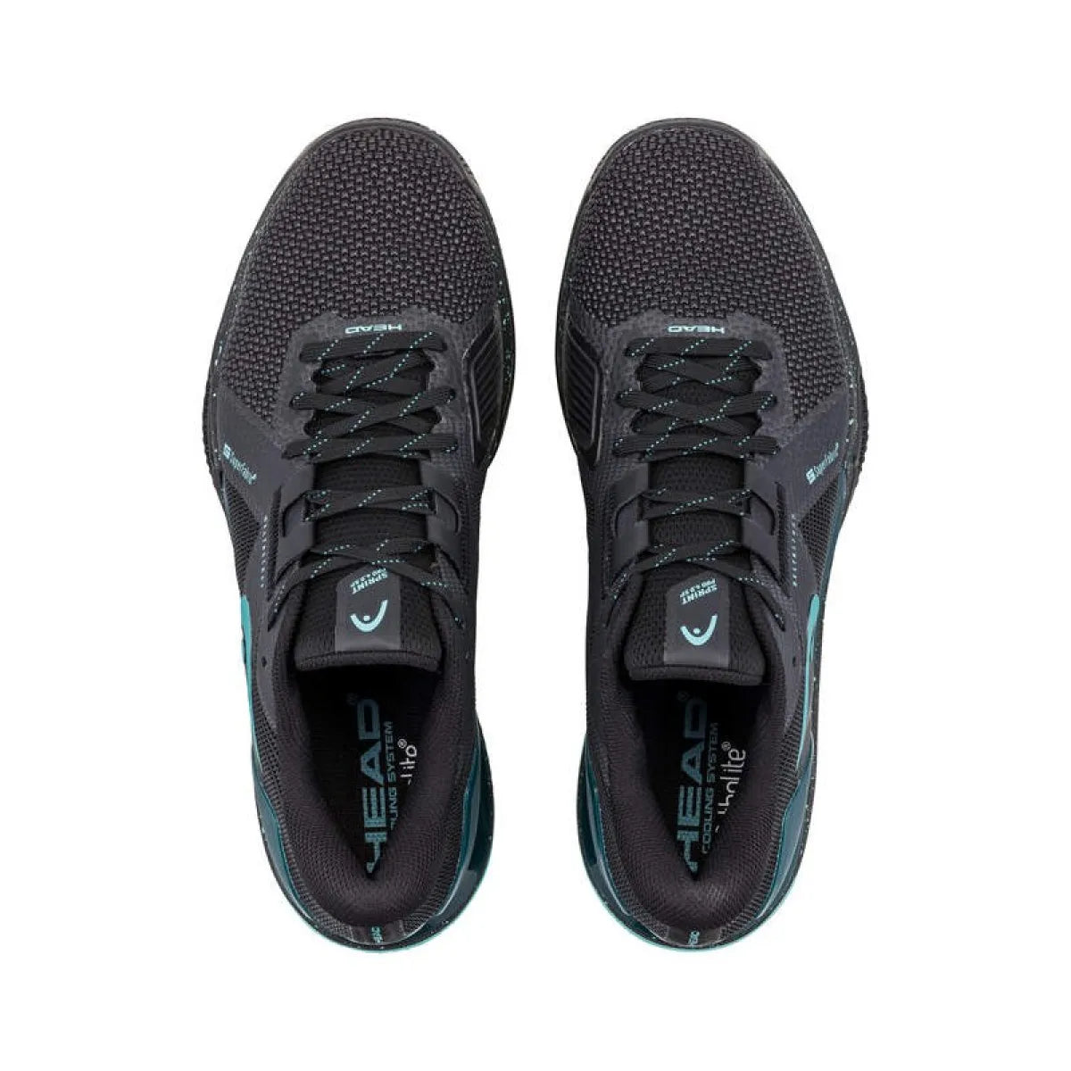 Chaussures padel Head Sprint Pro 4.0 SF Clay noir turquoise — vue détail 1