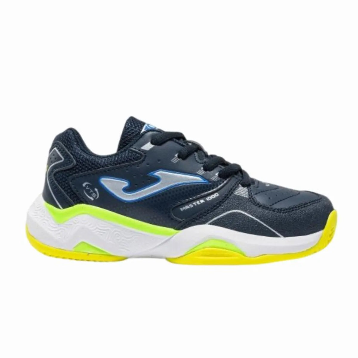 Chaussures de padel Joma Master 1000 2603 junior bleu marine et jaune — vue de face