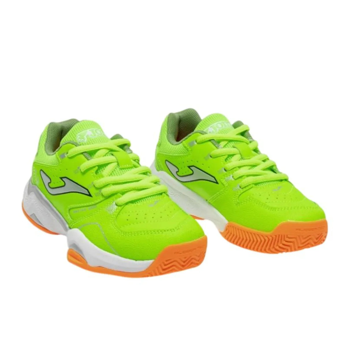 Chaussures de padel Joma Master 1000 2611 junior vert fluo — vue de profil, autre angle