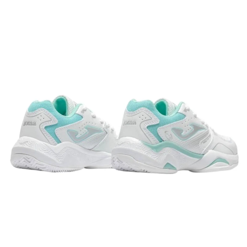 Chaussures padel Joma Master 1000 2632 blanc turquoise Junior — vue de profil 2
