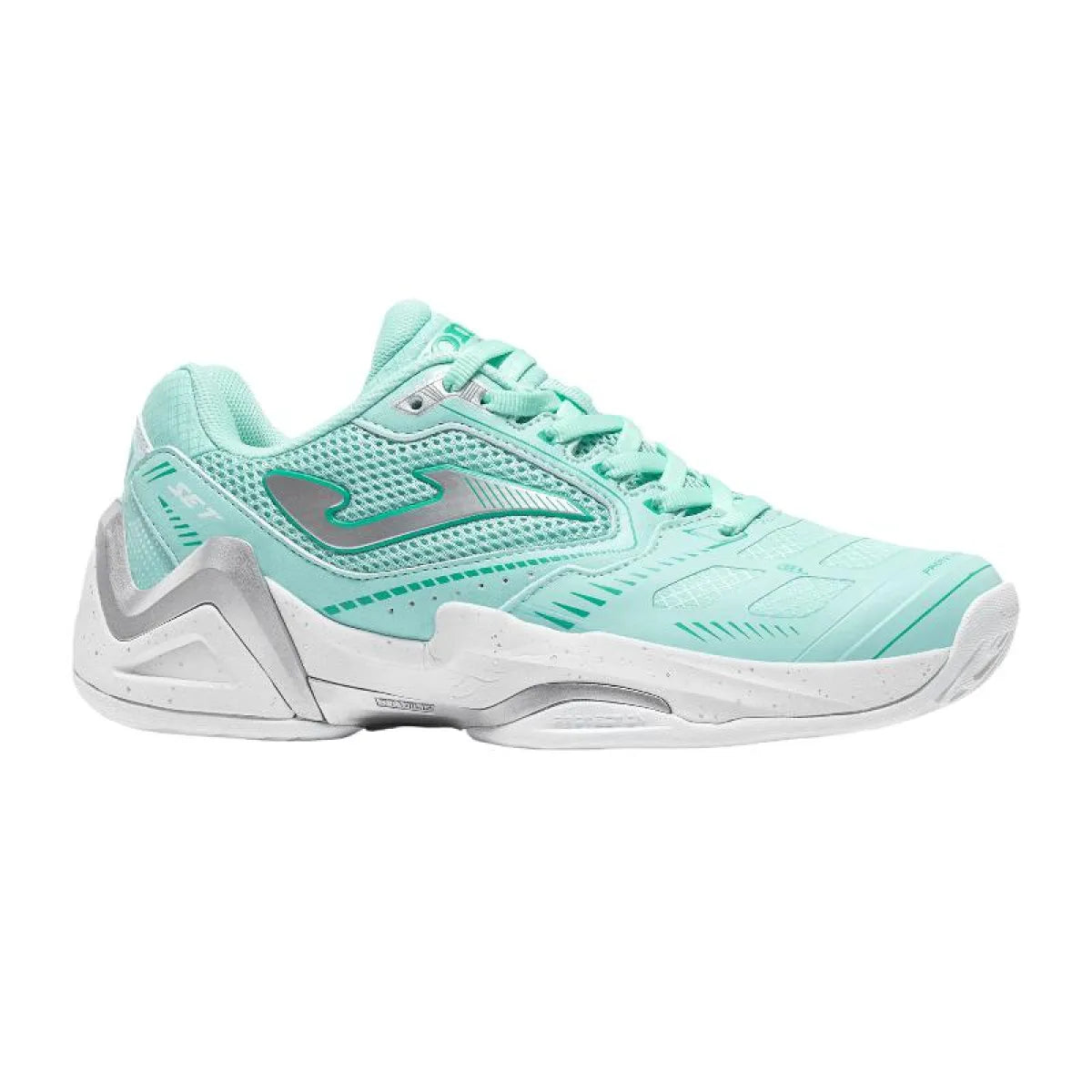 Chaussures padel Joma Set 2627 bleu turquoise gris femme — vue de face