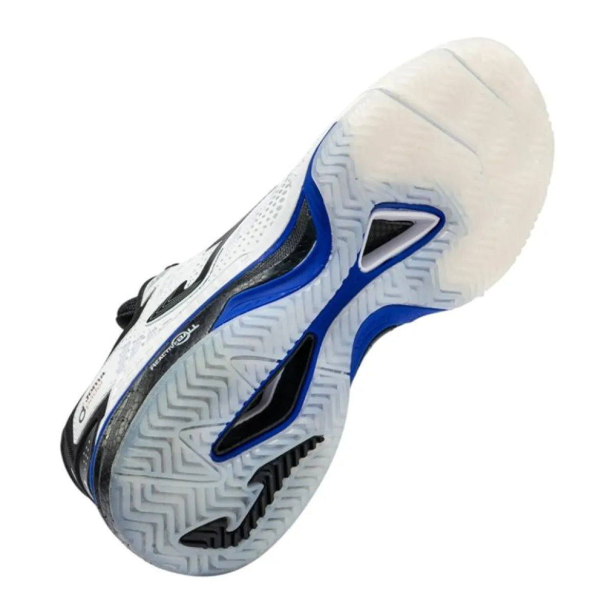 Chaussures padel Joma Slam Classic 2602 blanc noir bleu — vue de profil