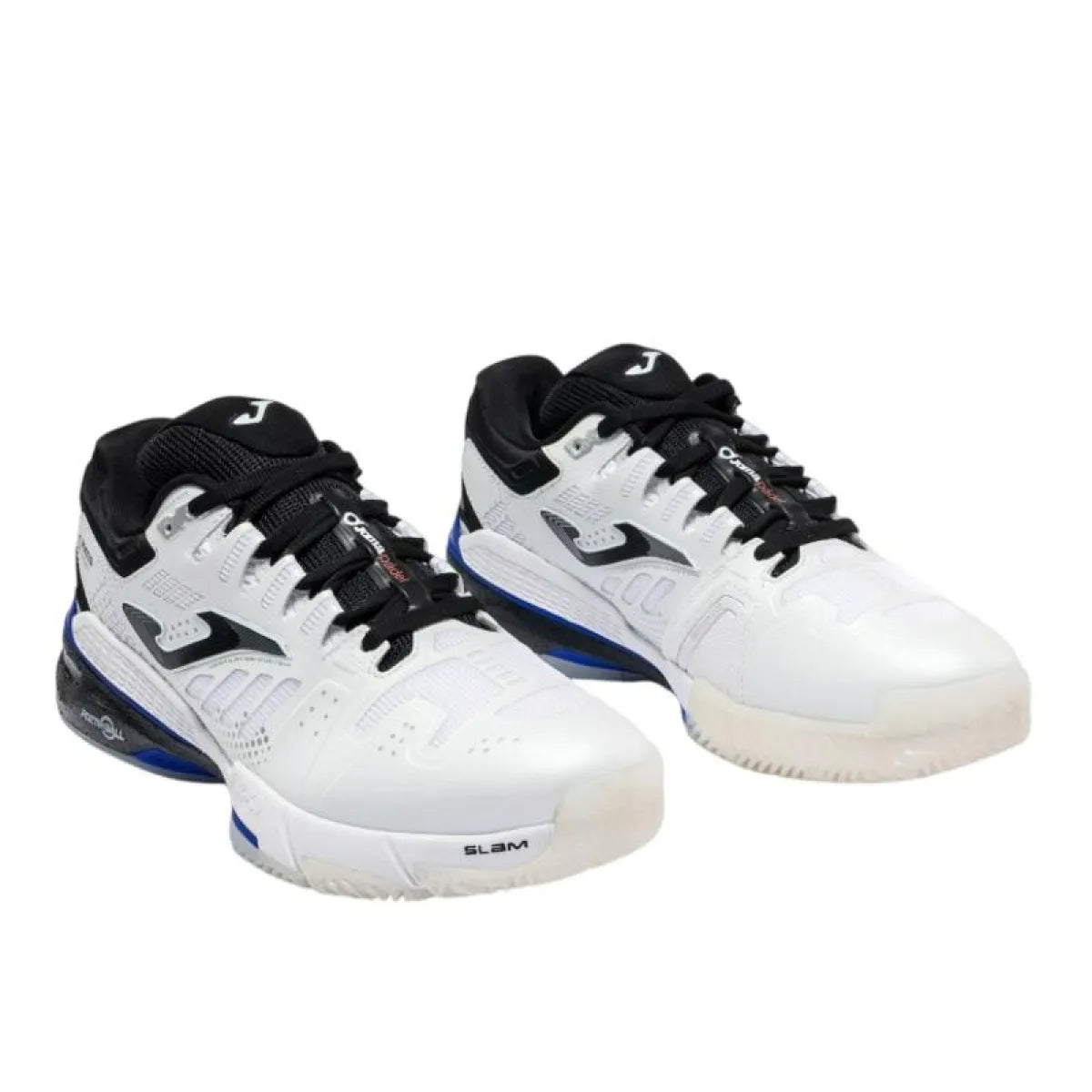 Chaussures padel Joma Slam Classic 2602 blanc noir bleu — vue de profil 2