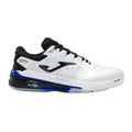 Chaussures padel Joma Slam Classic 2602 blanc noir bleu — vue de face