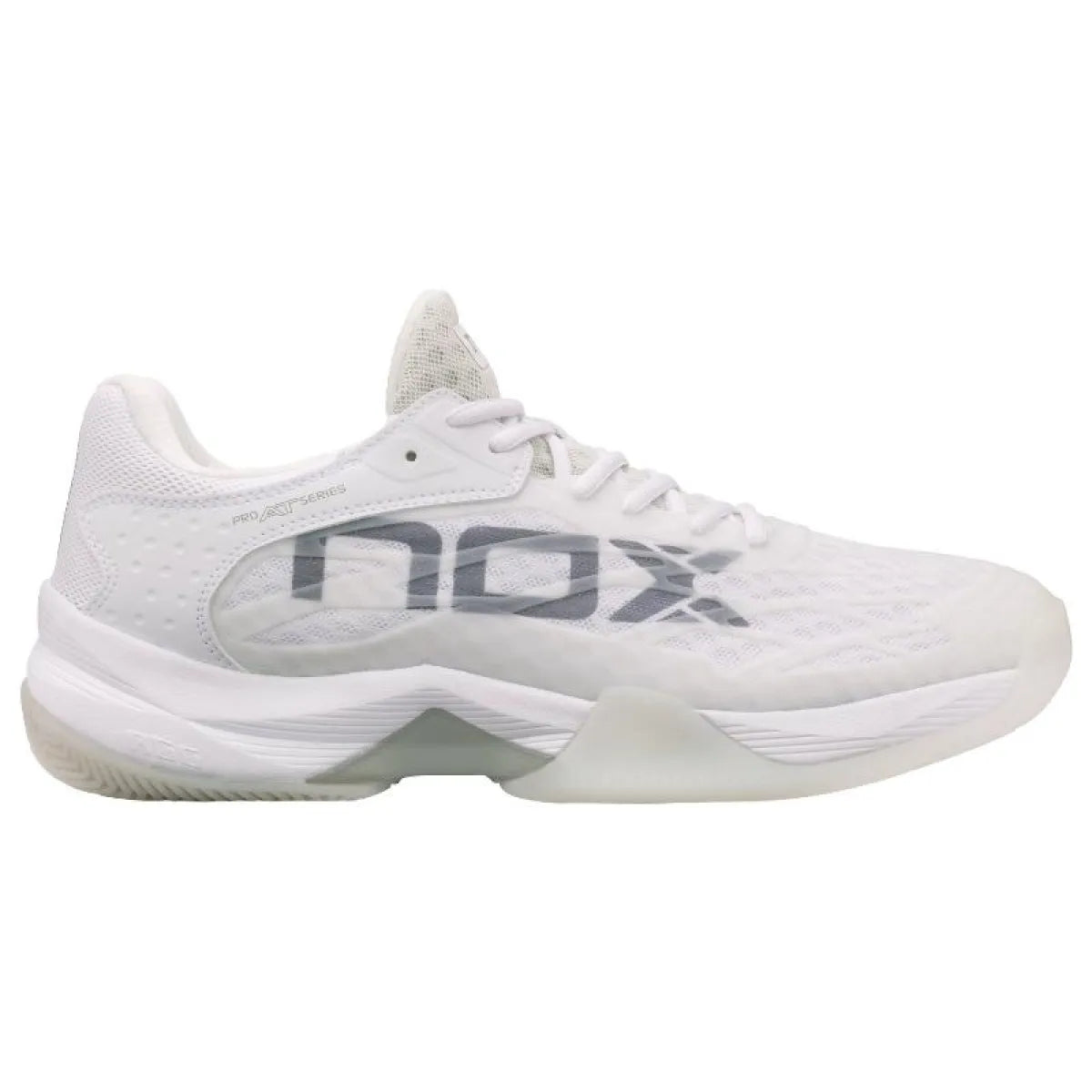 Chaussures padel Nox At10 Lux blanc gris — vue de face