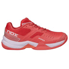 Chaussures padel Nox AT10 Pro corail blanc femme — vue de face