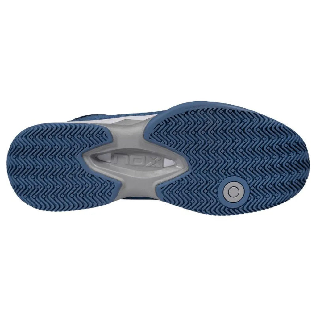 Chaussures padel Nox ML10 Hexa bleu argent — vue de profil