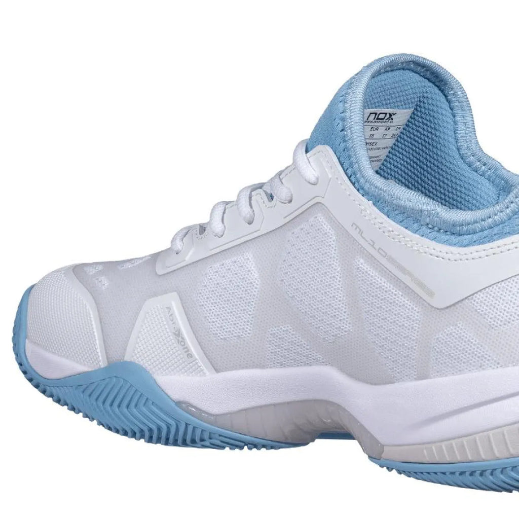 Chaussures padel Nox Nerbo blanc bleu Claro — vue détail 2
