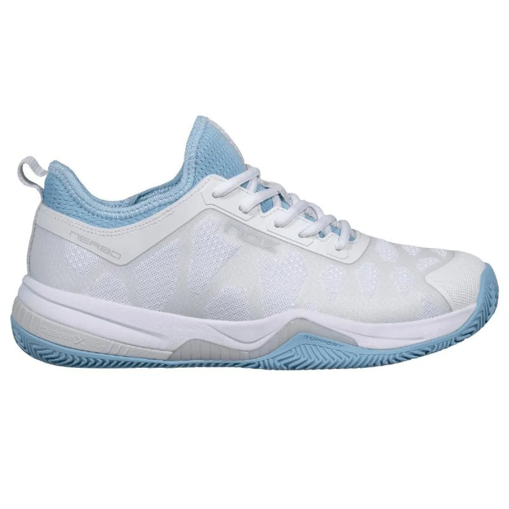Chaussures padel Nox Nerbo blanc bleu Claro — vue de face