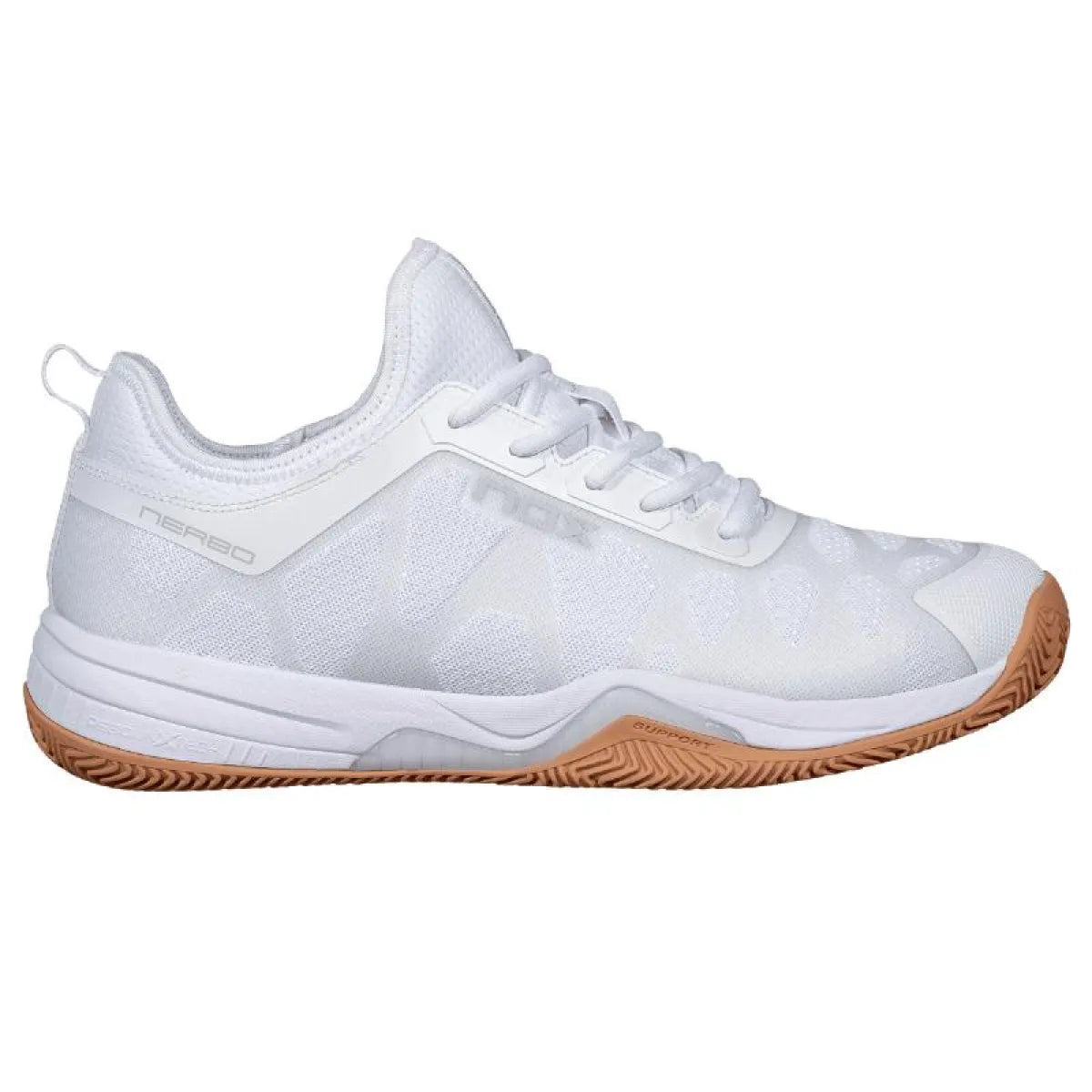 Chaussures padel Nox Nerbo blanc marron — vue de face
