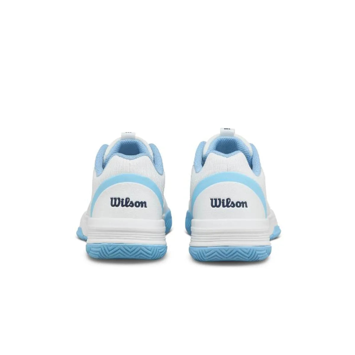 Chaussures padel Wilson Courtglide blanc bleu ciel femme — vue de dos