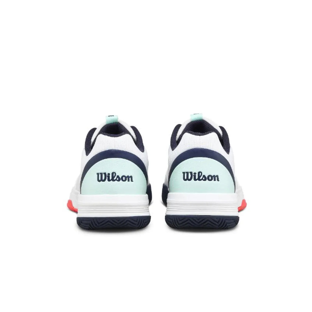 Chaussures padel Wilson Courtglide blanc bleu Marino — vue en perspective