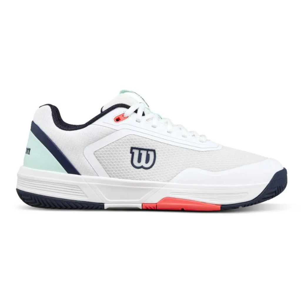 Chaussures padel Wilson Courtglide blanc bleu Marino — vue de face