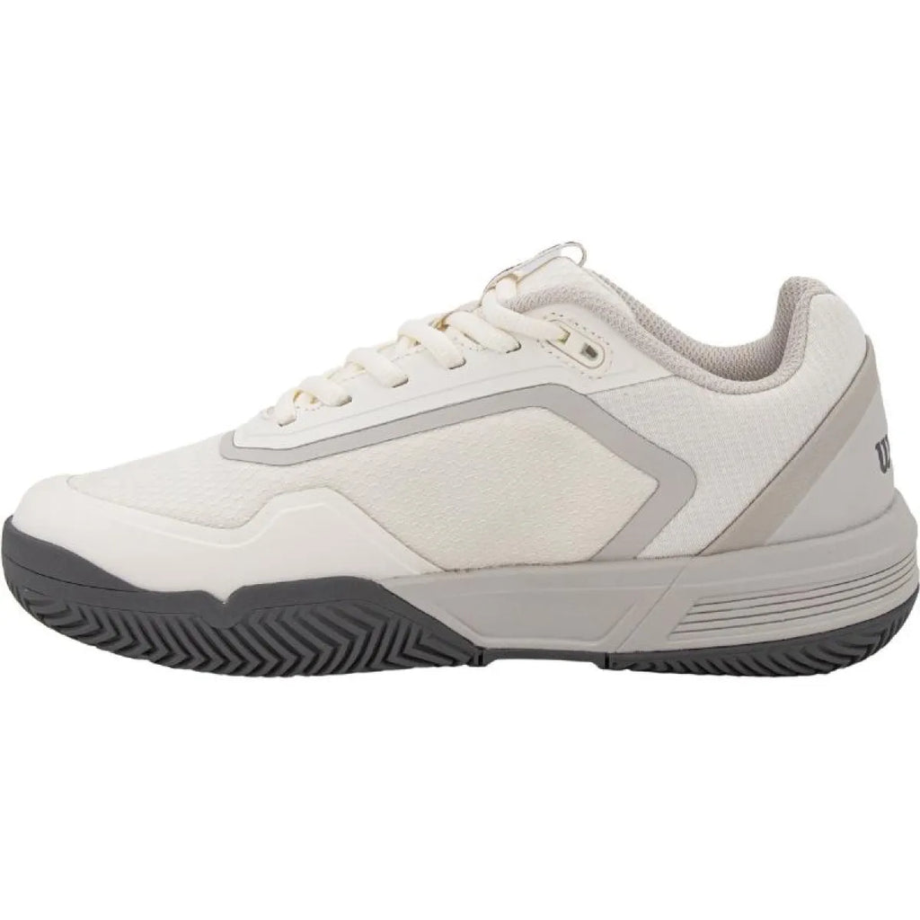 Chaussures padel Wilson Courtglide blanc gris femme — vue de profil 2