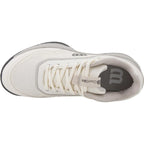 Chaussures padel Wilson Courtglide blanc gris femme — vue en perspective