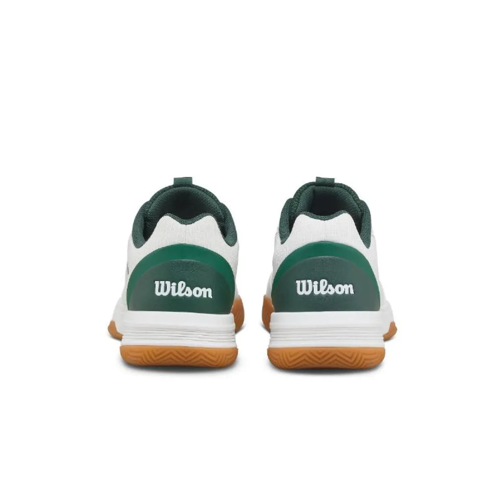 Chaussures padel Wilson Courtglide blanc vert — vue en perspective