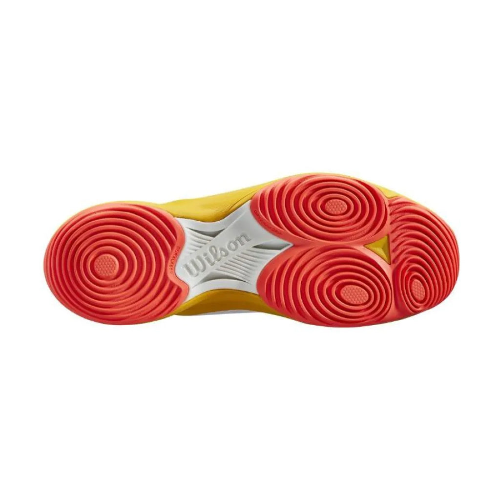 Chaussures padel Wilson Hurakn 2.0 blanc doré corail — vue de profil