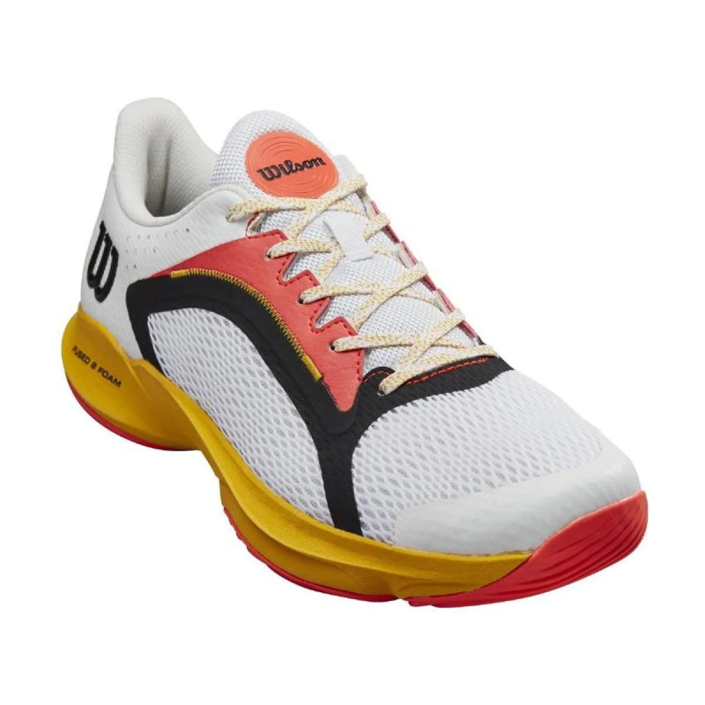 Chaussures padel Wilson Hurakn 2.0 blanc doré corail — vue détail 1