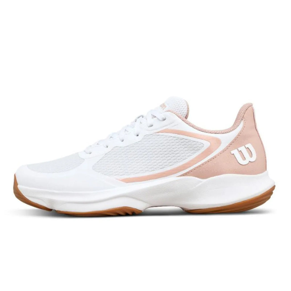Chaussures padel Wilson Hurakn Lite blanc rose Mujer — vue de profil 2