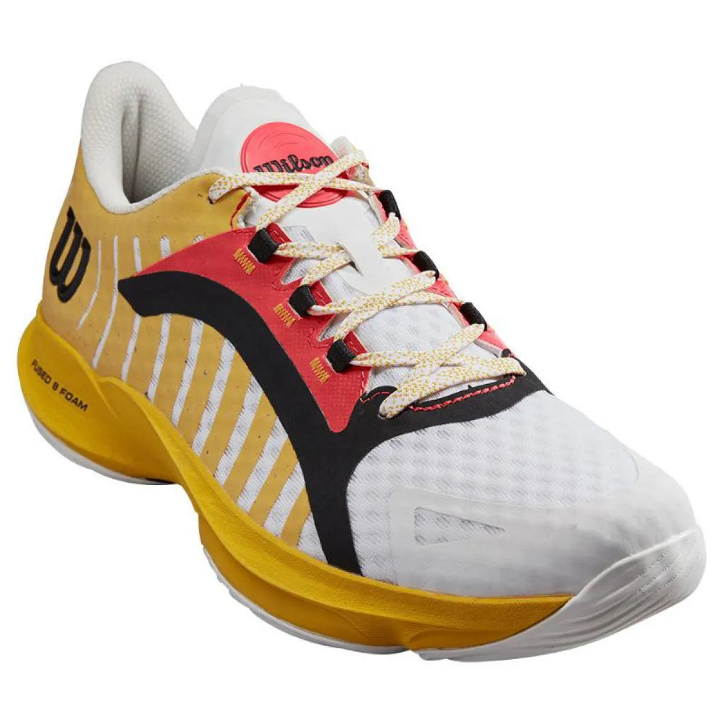 Chaussures padel Wilson Hurakn Pro blanc doré corail — vue détail 1
