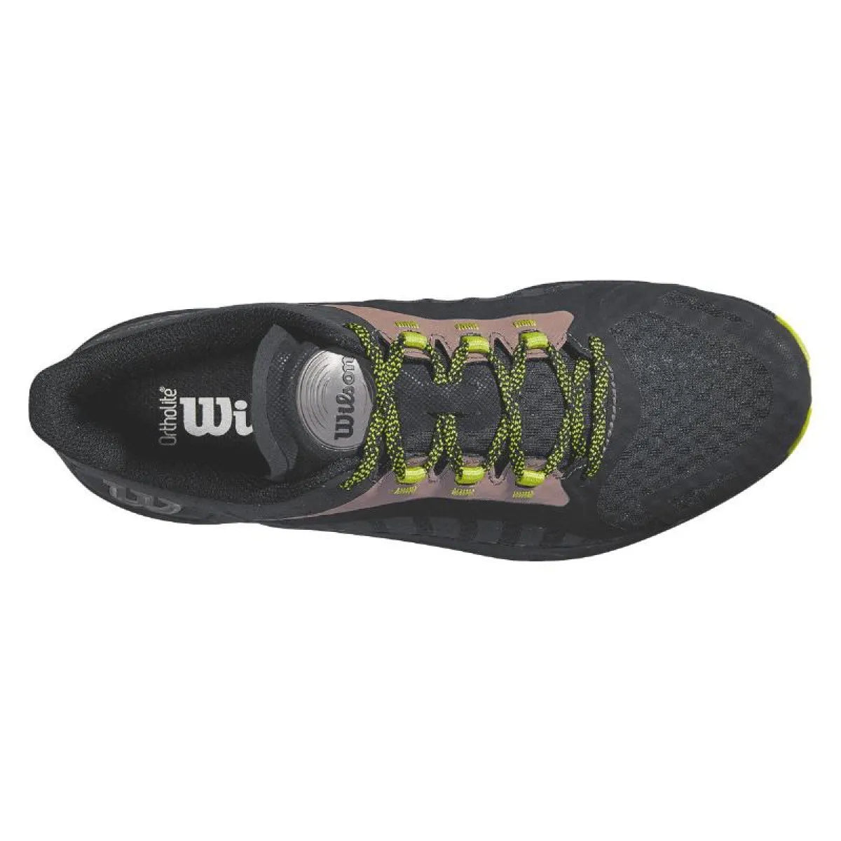 Chaussures padel Wilson Hurakn Pro noir vert lime — vue de détail 1
