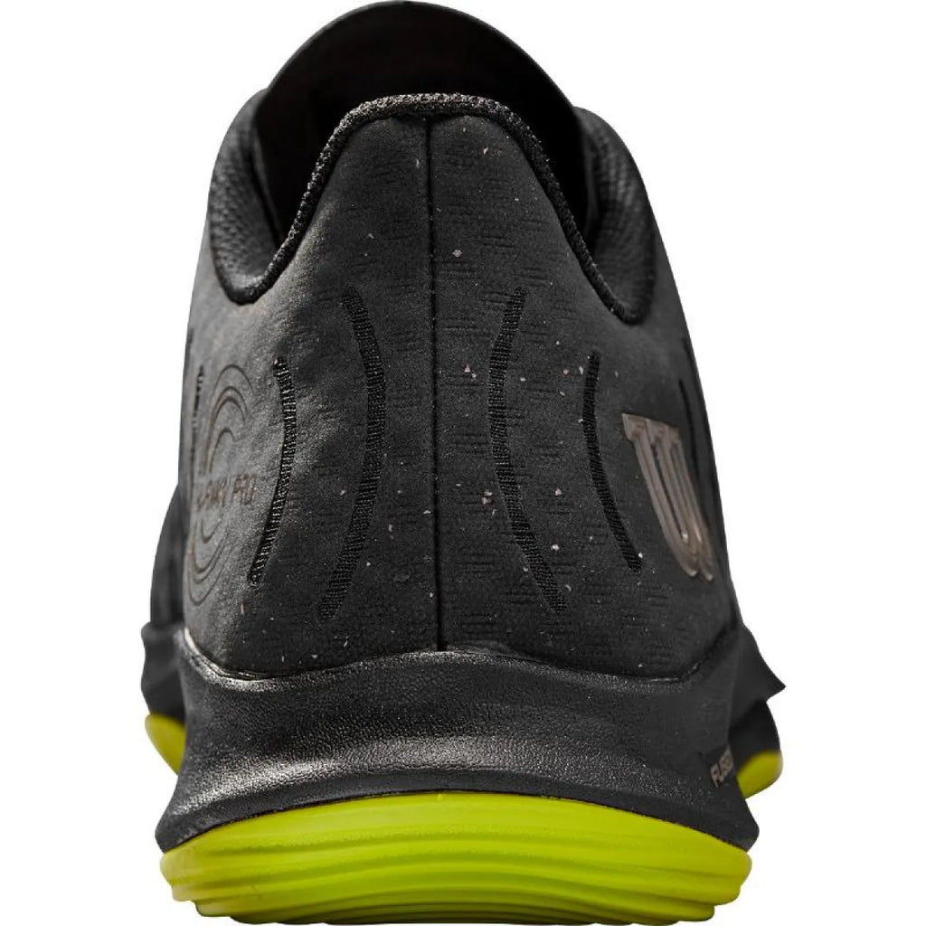 Chaussures padel Wilson Hurakn Pro noir vert lime — vue de détail 2
