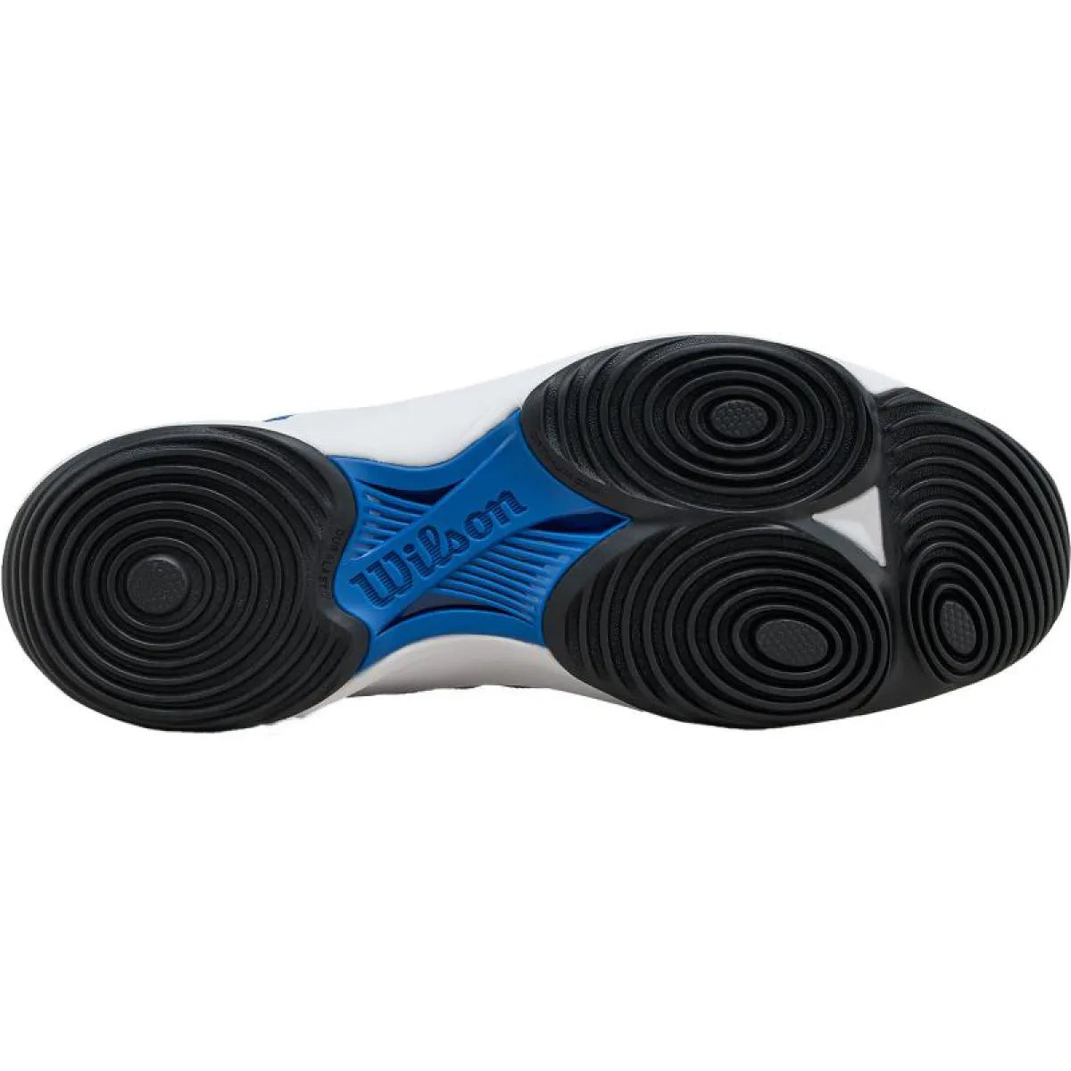 Chaussures padel Wilson Hurakn Pro V2 blanc bleu — vue de profil