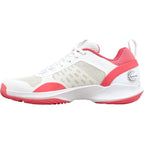 Chaussures padel femme Wilson Hurakn Pro V2 blanc rose Dubarry — vue de profil 2