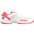 Chaussures padel femme Wilson Hurakn Pro V2 blanc rose Dubarry — vue de face