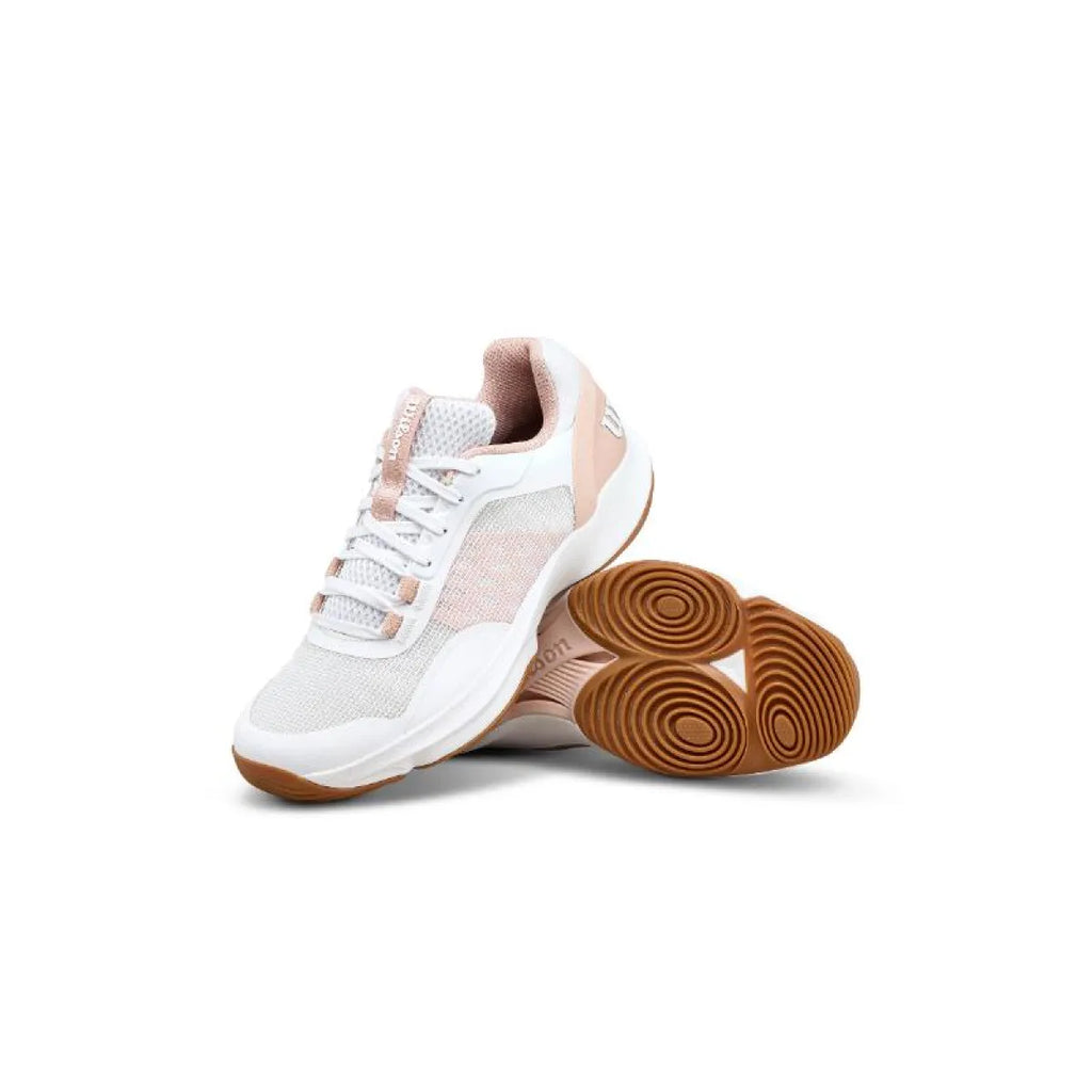 Chaussures padel Wilson Hurakn Pro V2 blanc rose Mujer — vue angle