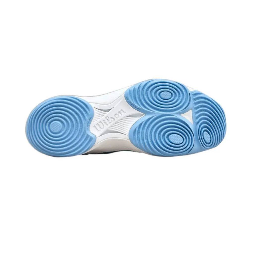 Chaussures padel femme Wilson Hurakn Pro V2 bleu clair blanc — vue de profil