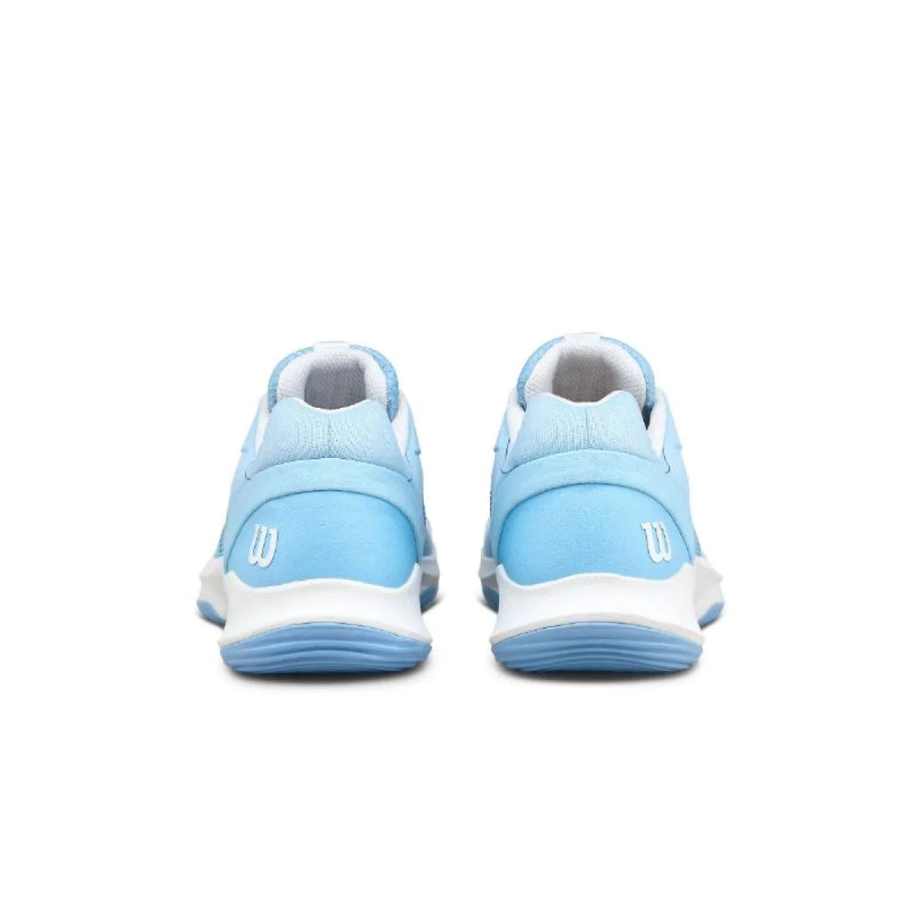Chaussures padel femme Wilson Hurakn Pro V2 bleu clair blanc — vue de dos