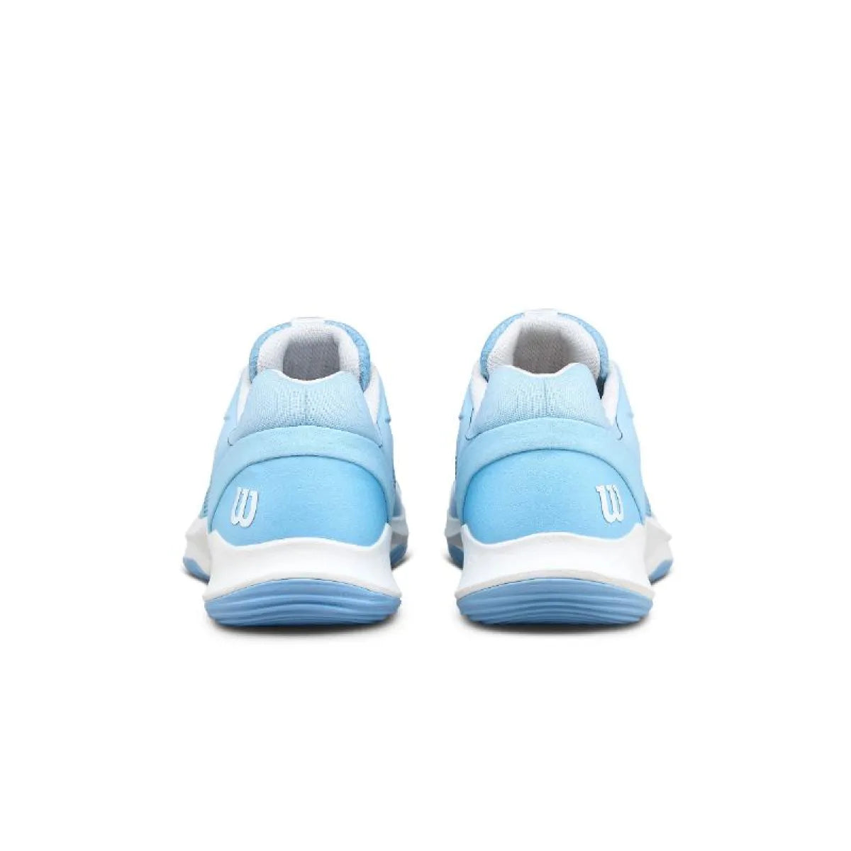 Chaussures padel femme Wilson Hurakn Pro V2 bleu clair blanc — vue de dos