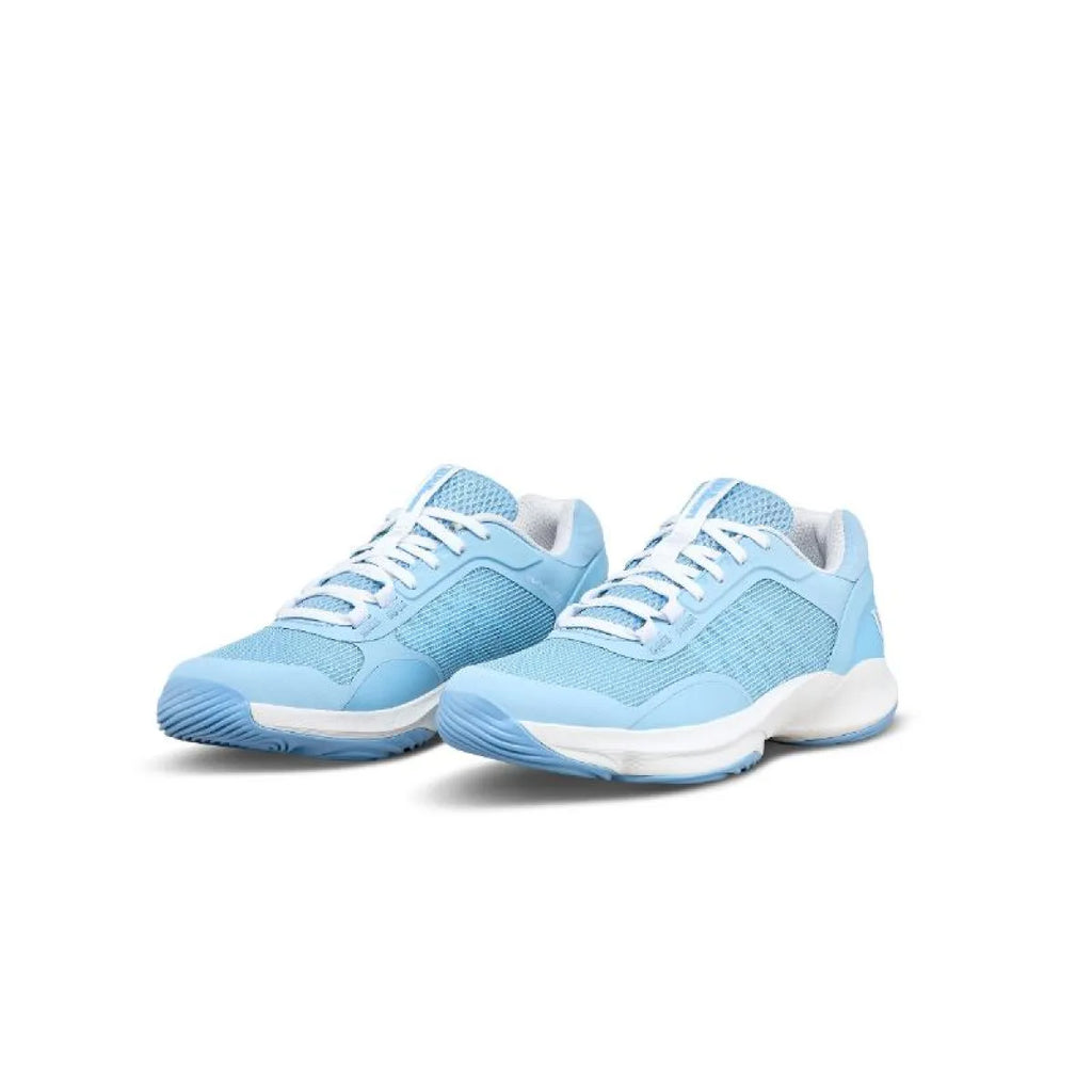 Chaussures padel femme Wilson Hurakn Pro V2 bleu clair blanc — vue de dessus